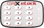 CompX eLock Membrane Keypad, front view; click on the image to see it larger!