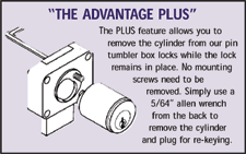 CompX National - the Advantage Plus feature makes replacing the lock easy