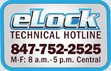 CompX elock Technical Assistance Hotline - 847-752-2525