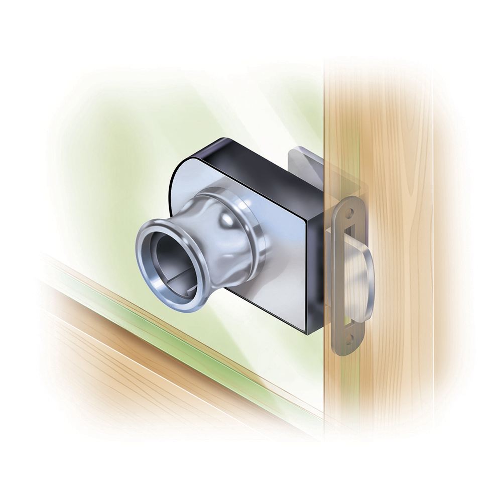 Glass door deadbolt lock – C351CB-14A