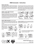 TANK Commander instructions sheet