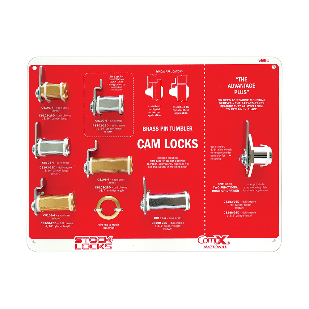 Brass pin tumbler cam locks – V69B-1
