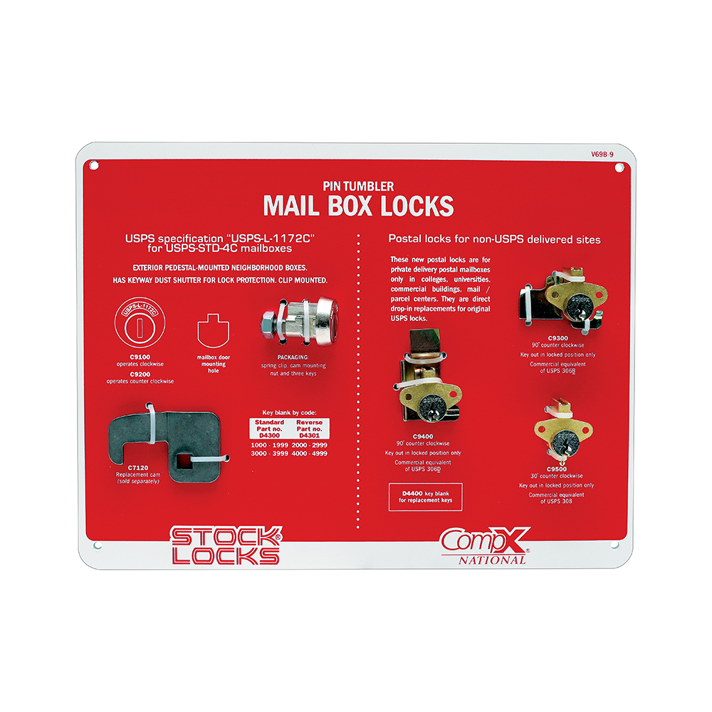C9100 – c9500 mailbox lock display – V69B-9